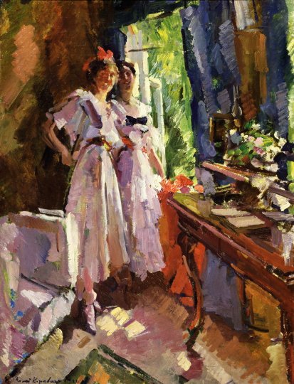 У открытого окна. Портрет дочерей Ф.И.Шаляпина. 1916