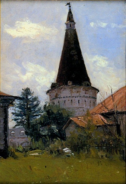 Семен Мухин. Башня Иосифо-Волоцкого монастыря. 1956 г.