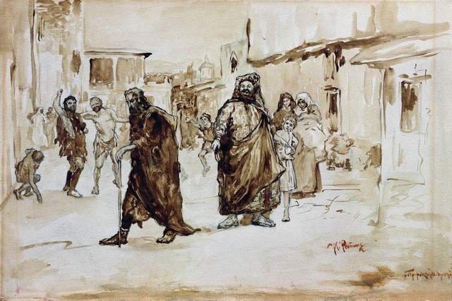 Пророк. Около 1890. Иллюстрация к стихотворению М.Ю.Лермонтова