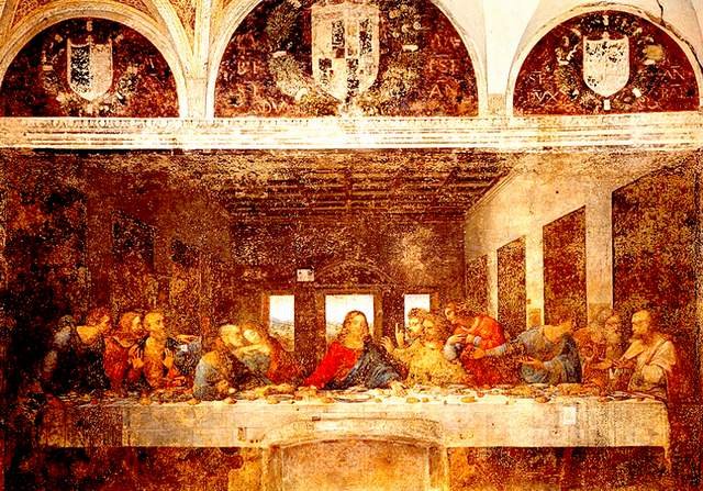Леонардо да Винчи. Тайная вечеря. 1498 Милан, церковь Санта Мария делла Грацие