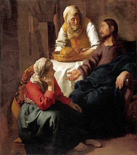 «Иисус в доме Марфы и Марии»картина Вермеера