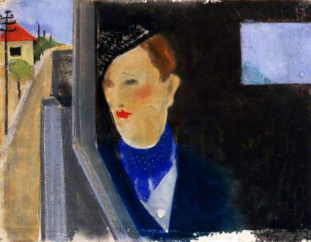 Фридл Дикер-Брандейс. Дама в автомобиле (автопортрет 1940)