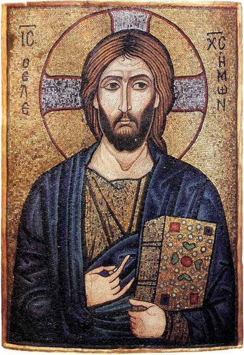 Христос Милосердный Мозаическая икона. 74.5 × 52.5 см. Первая половина XII в., Византия