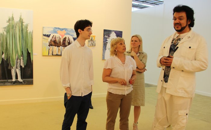 Филип Киркоров на выставке Стасса Шпанина в ЦДХ