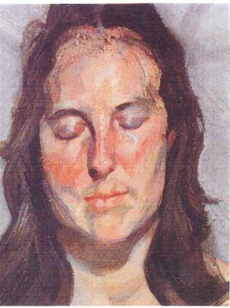 Люсьен Фрейд. Женщина с закрытыми глазами. 2002