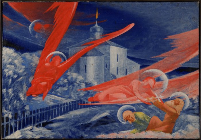 картина Леонида Чупятова «Ангелы» (эстимейт £800.000-1.200.000)