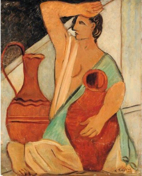 ЛАГОРИО Мария Александровна (1893–1979) Женщина с амфорами. 1927