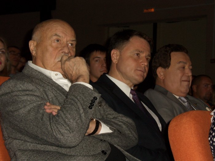 Иосиф Кобзон, губернатор Тульской области Владимир Груздев и Станислав Говорухин